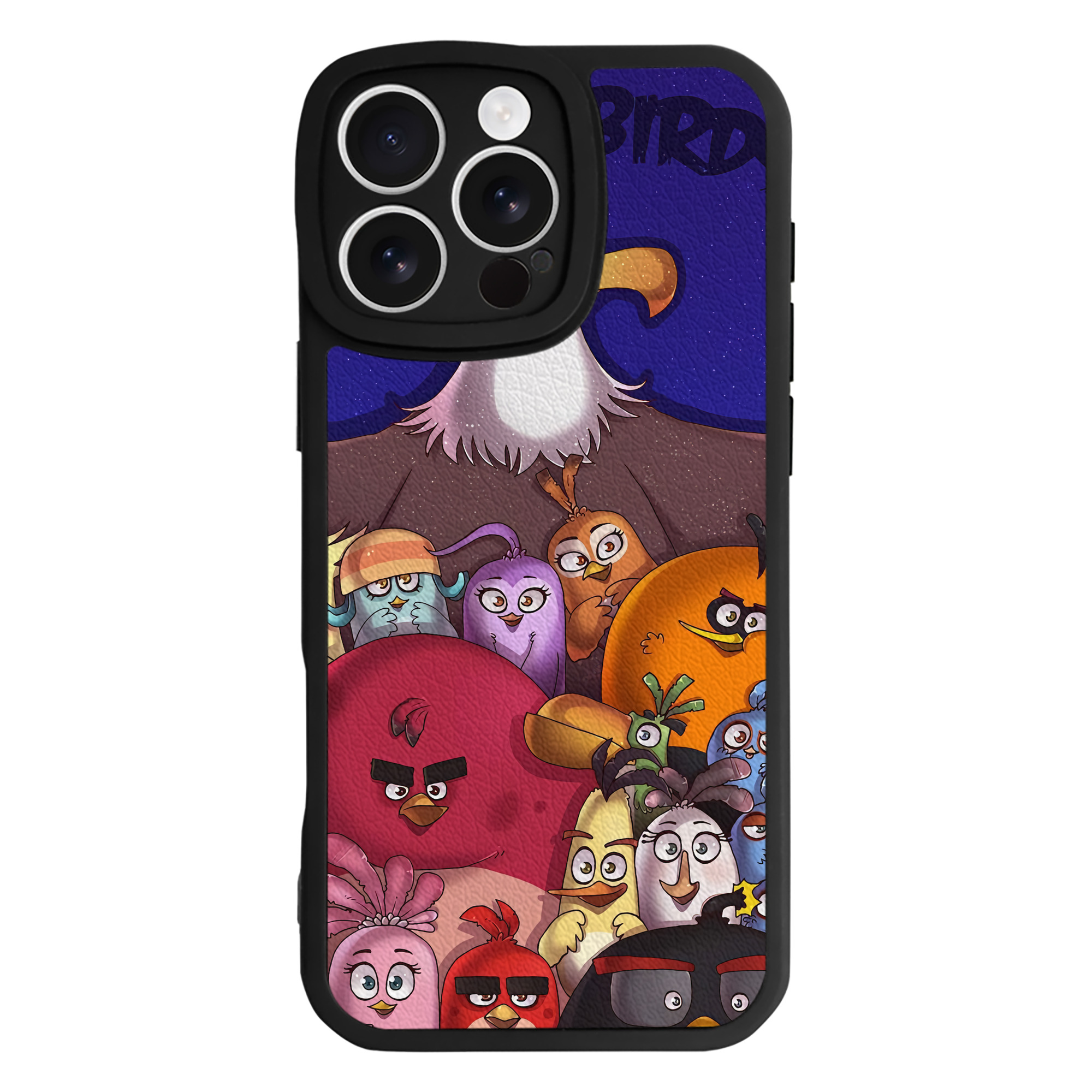 （画像用） Angry Birds アングリーバード 【iPhone 16シリーズ対応】シリコンスマホケース（レザー調） 材質：シリコン